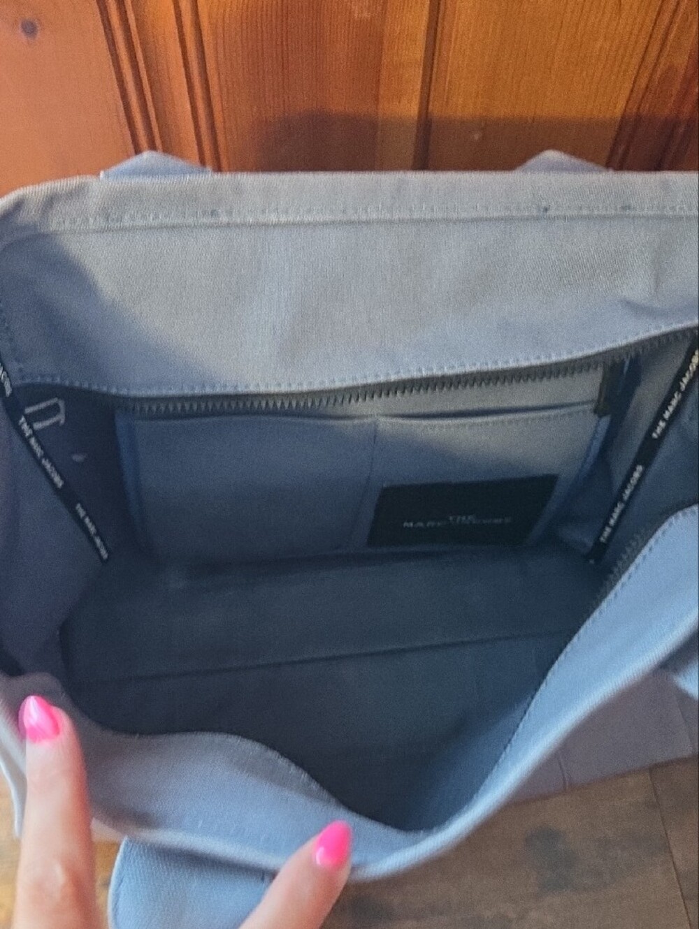 Marc Jacobs THE TOTE BAG LARGE light blue canvas. Good Condition! - Picture 5 of 9